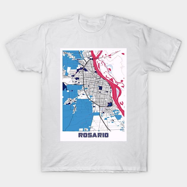 Rosario - Argentina MilkTea City Map T-Shirt by tienstencil